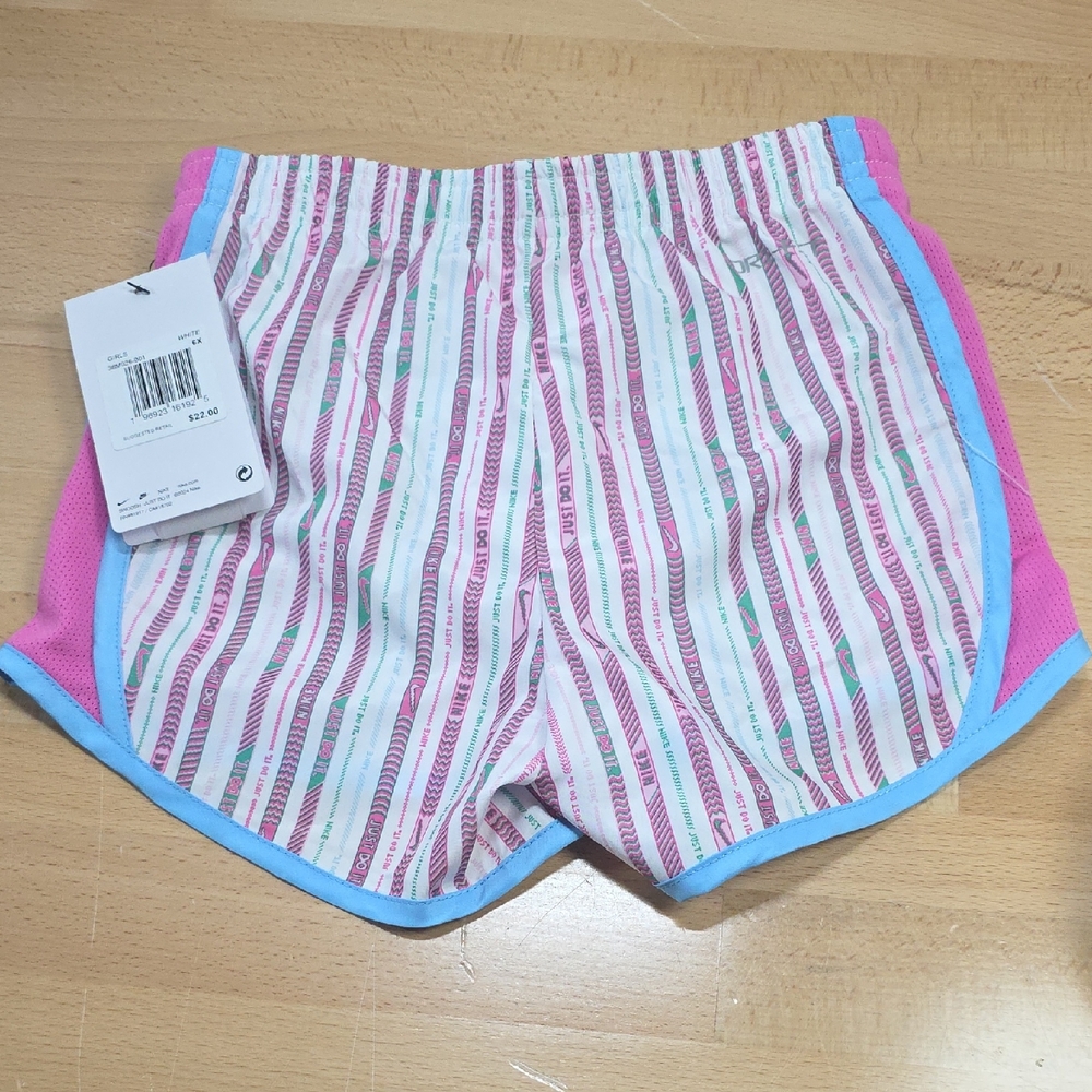 Nike Pink and Blue Girls' Athletic Shorts